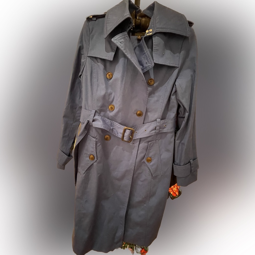 Banana Republic Essential Trench Coat  Color; royal blue  Size: Extra Small NEW